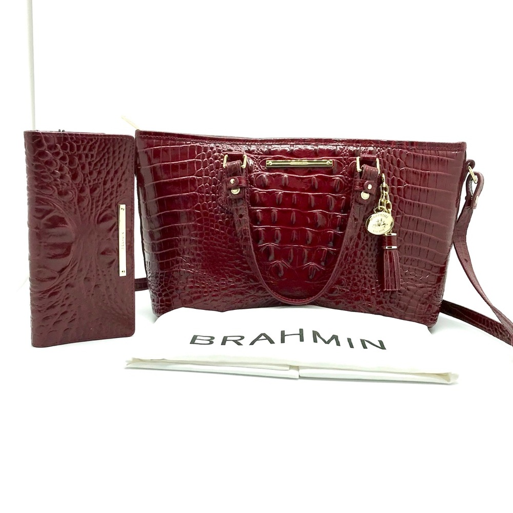 Brahmin Purse & Wallet Set in Chianti Red